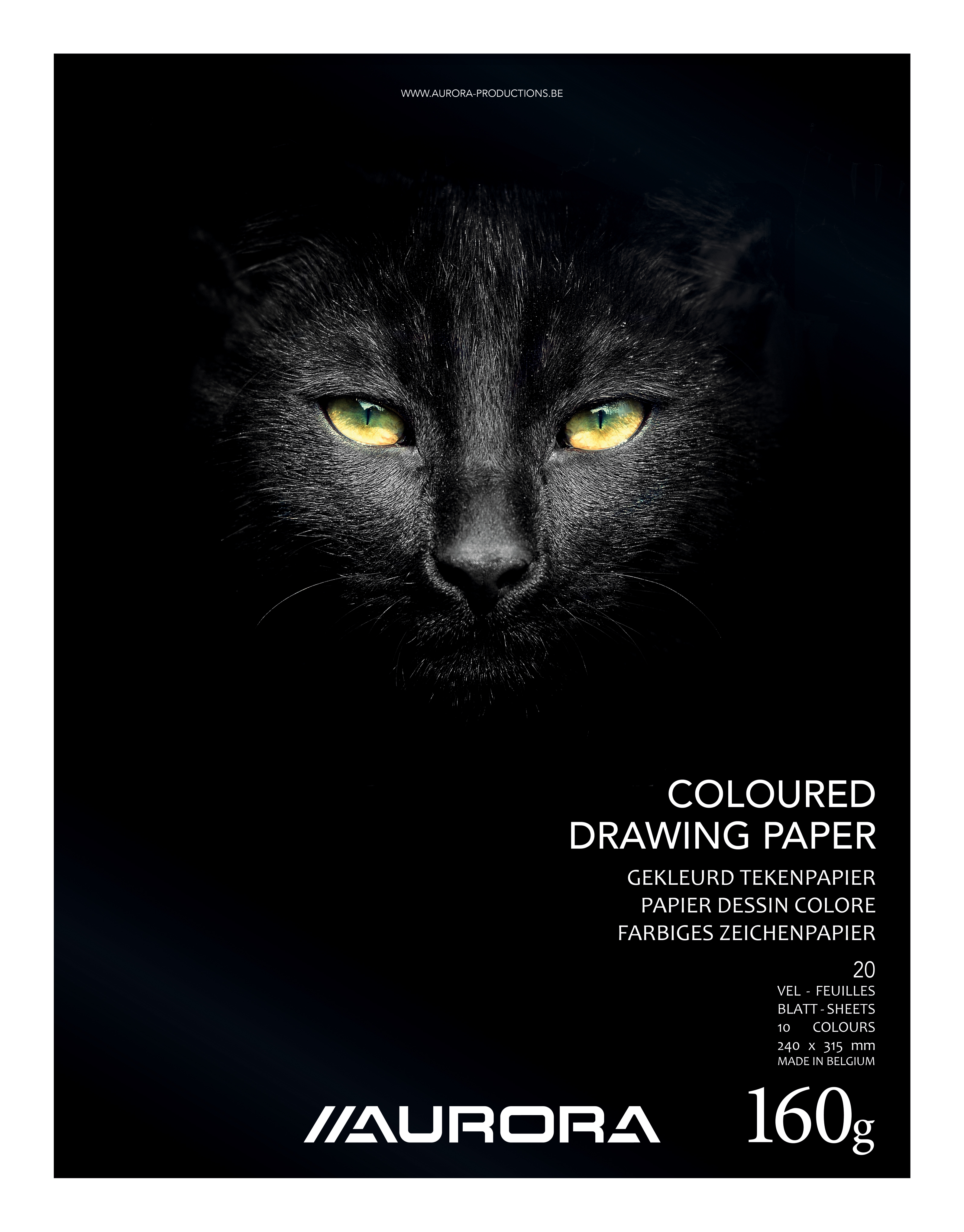 AURORA Zeichenblock 24X31,5cm BL37 color, 160g 20 Blatt