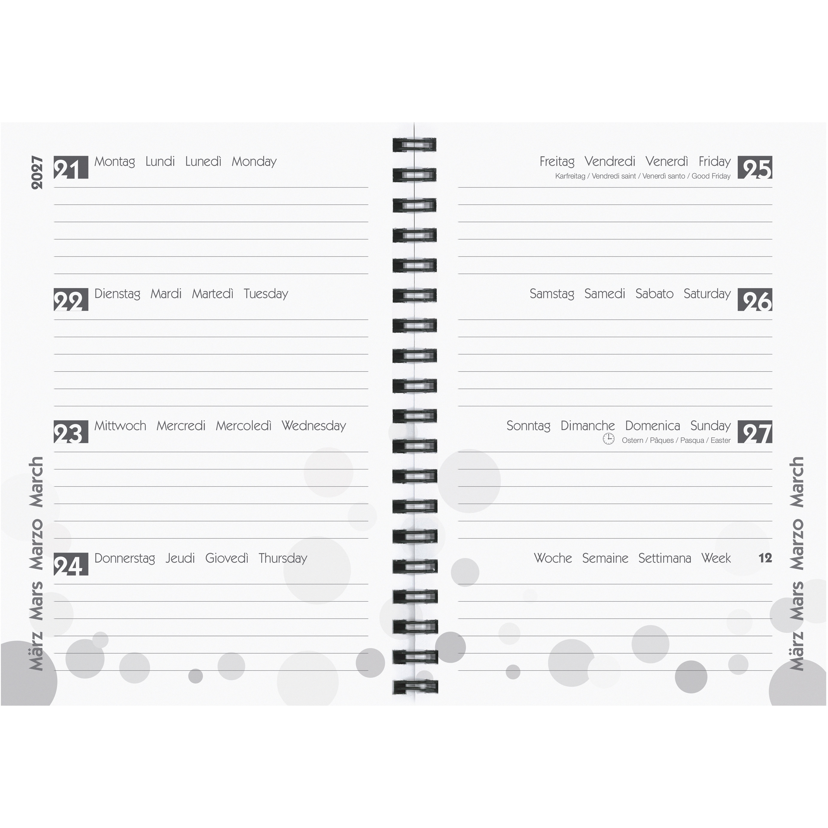 BIELLA Schüleragenda Palms 26/27 806517840027U 1W/2S 12x16.5cm