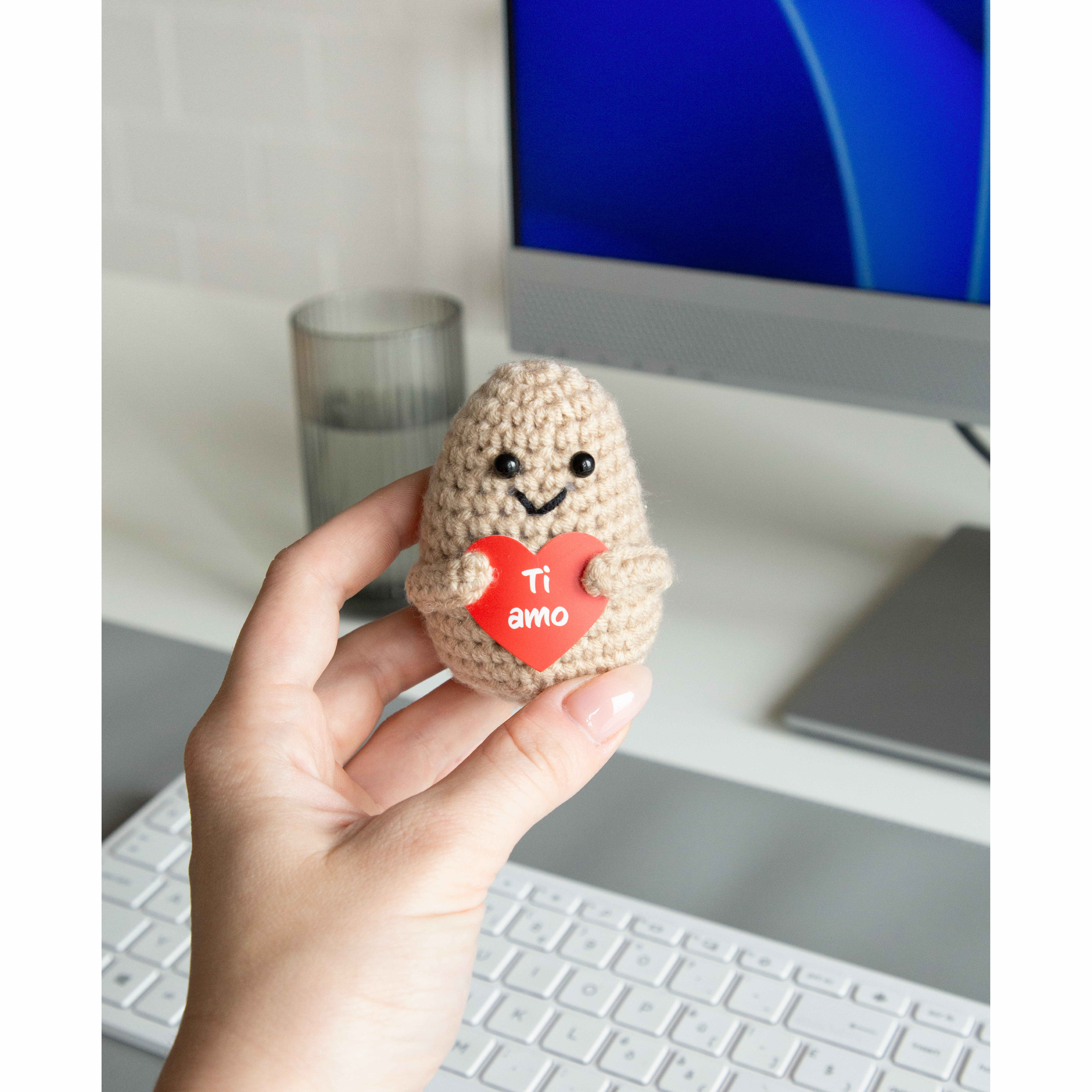 I AM CREATIVE Positive Potato Ti amo 8cm 1000-1462 beige