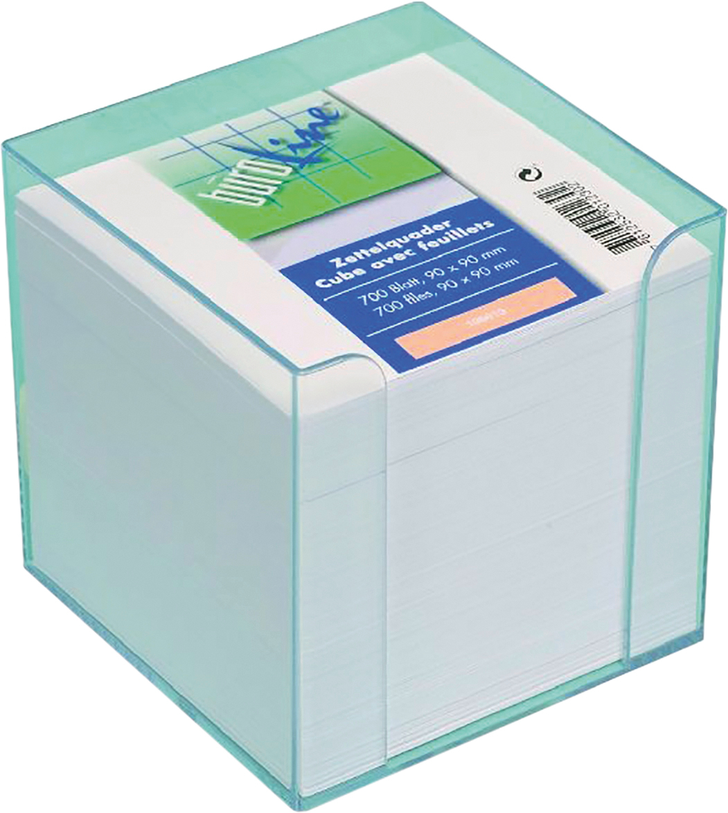 BÜROLINE Zettelbox 196619 transparent 9x9x9cm