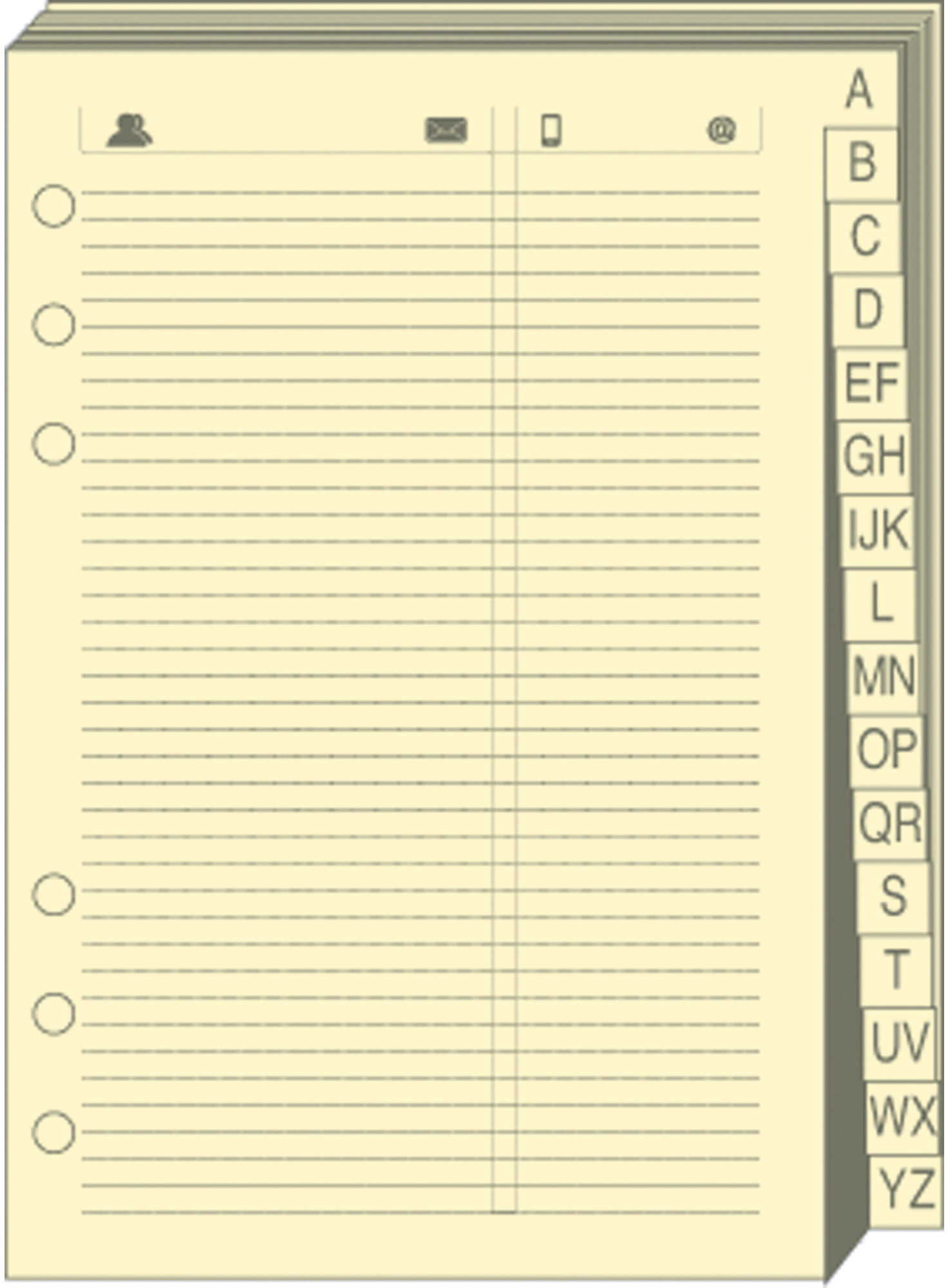 QUO-VADIS Timer 14 Telefonregister 720005Q liniert 8x12cm