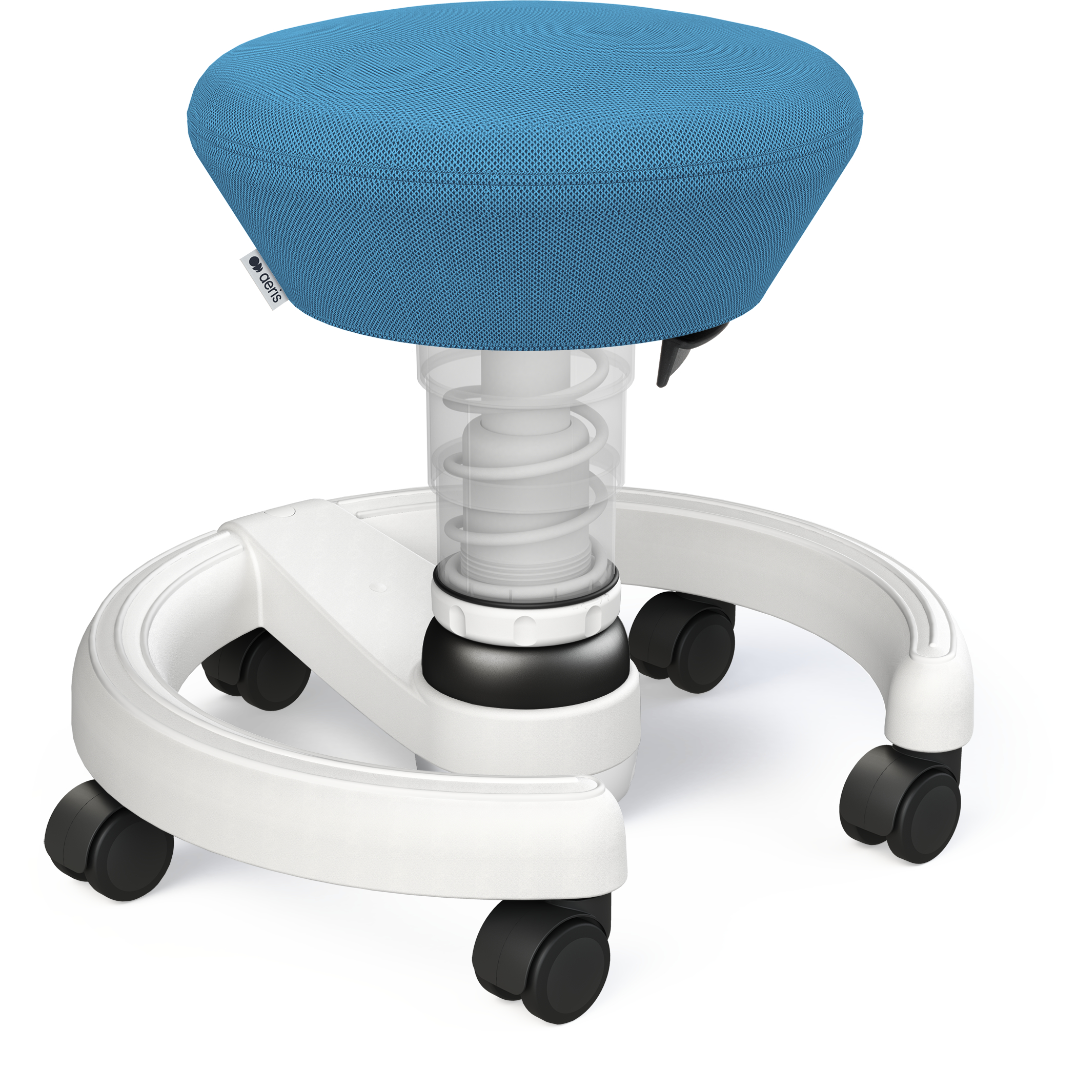 AERIS Kindersitzhocker Swoppster 120WHWHHQ04 blau/weiss, mit Rollen