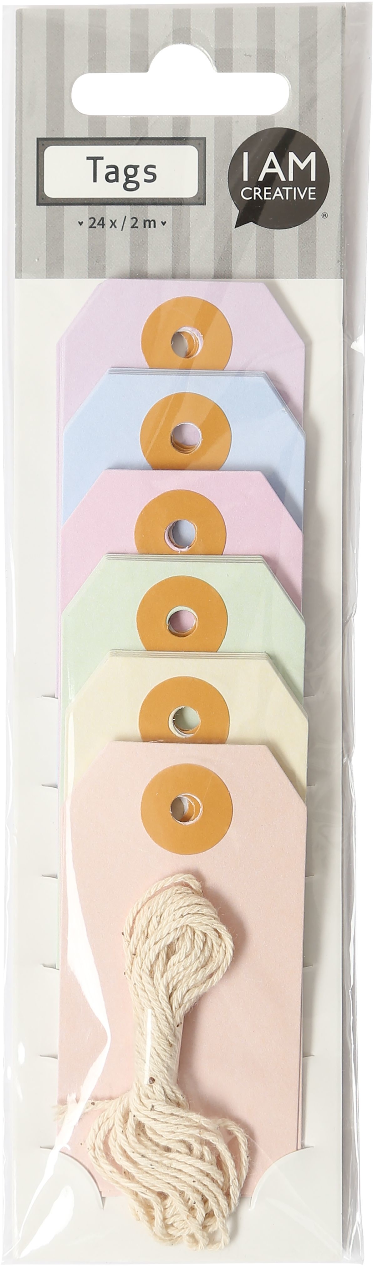I AM CREATIVE Geschenkanhänger 4087.472 ass., 24 Stück