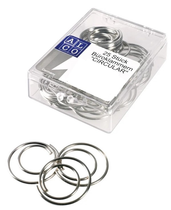 ALCO Büroklammern 25mm 271 Spiralförmig, verzinkt 25 Stk.