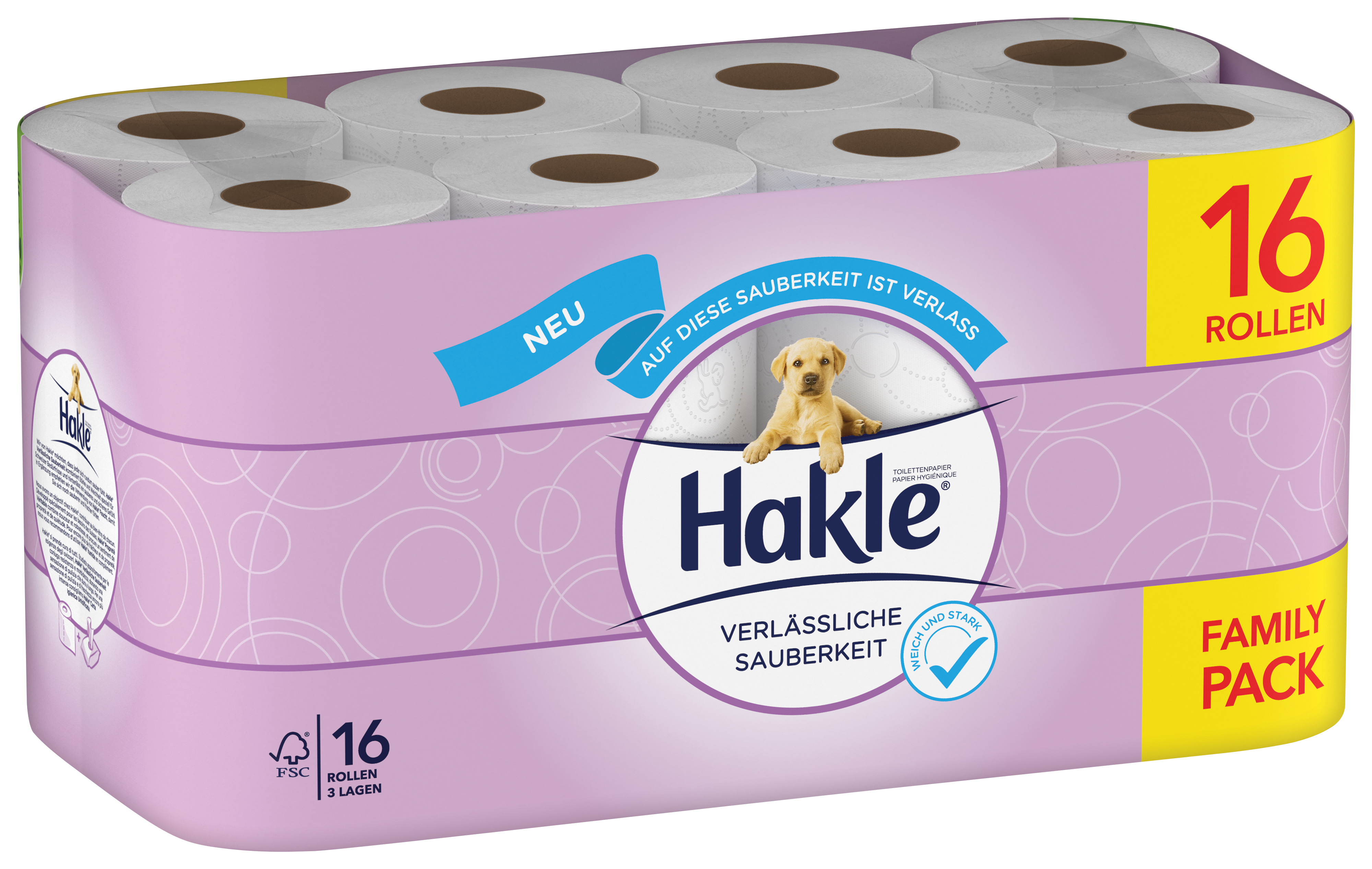 HAKLE Toilettenpapier 4161846 3-lagig, 16 Rollen