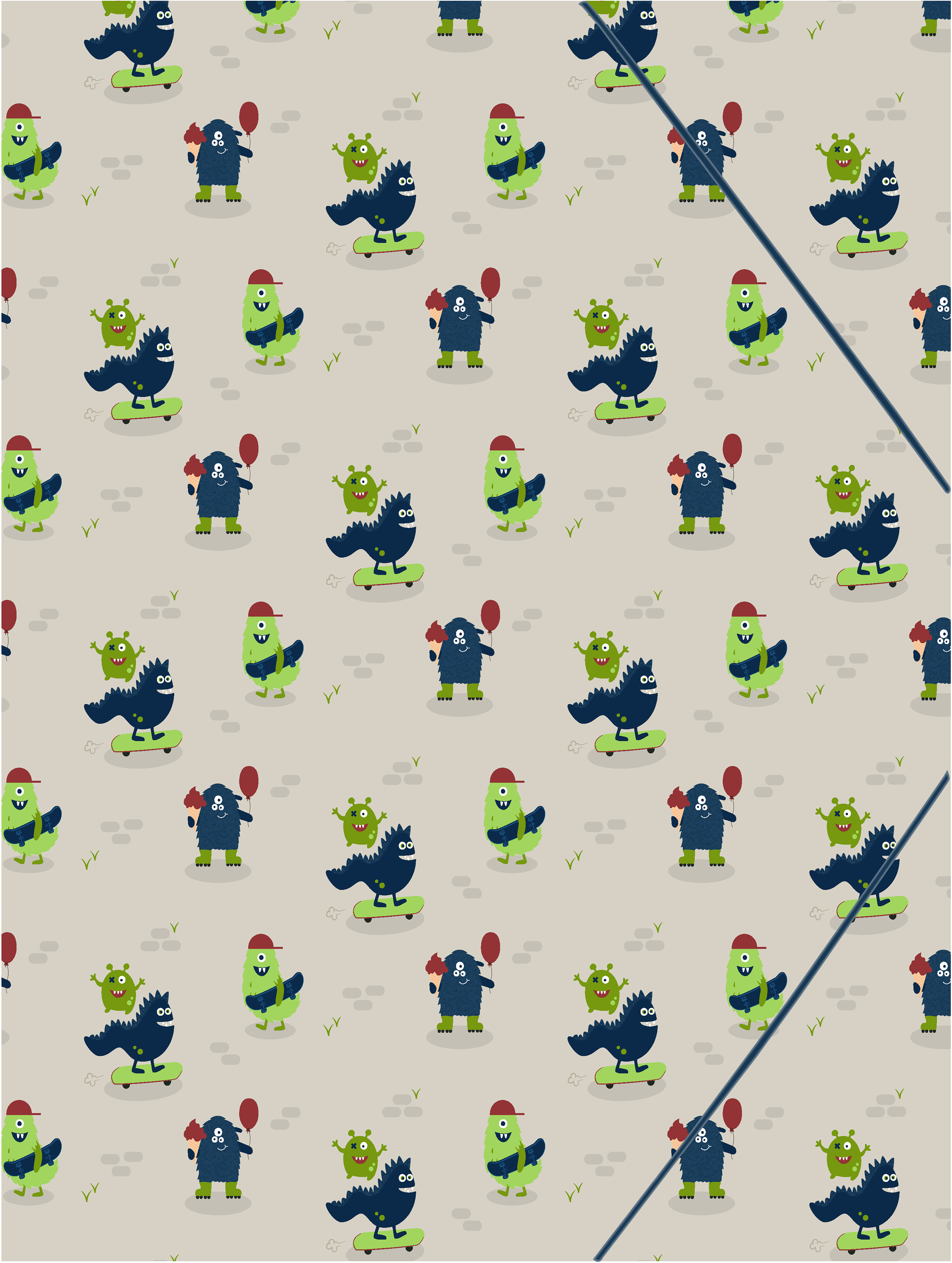 ANCOR Gummibandmappe A3 116427 B'LOG PLAY ME, Monsters