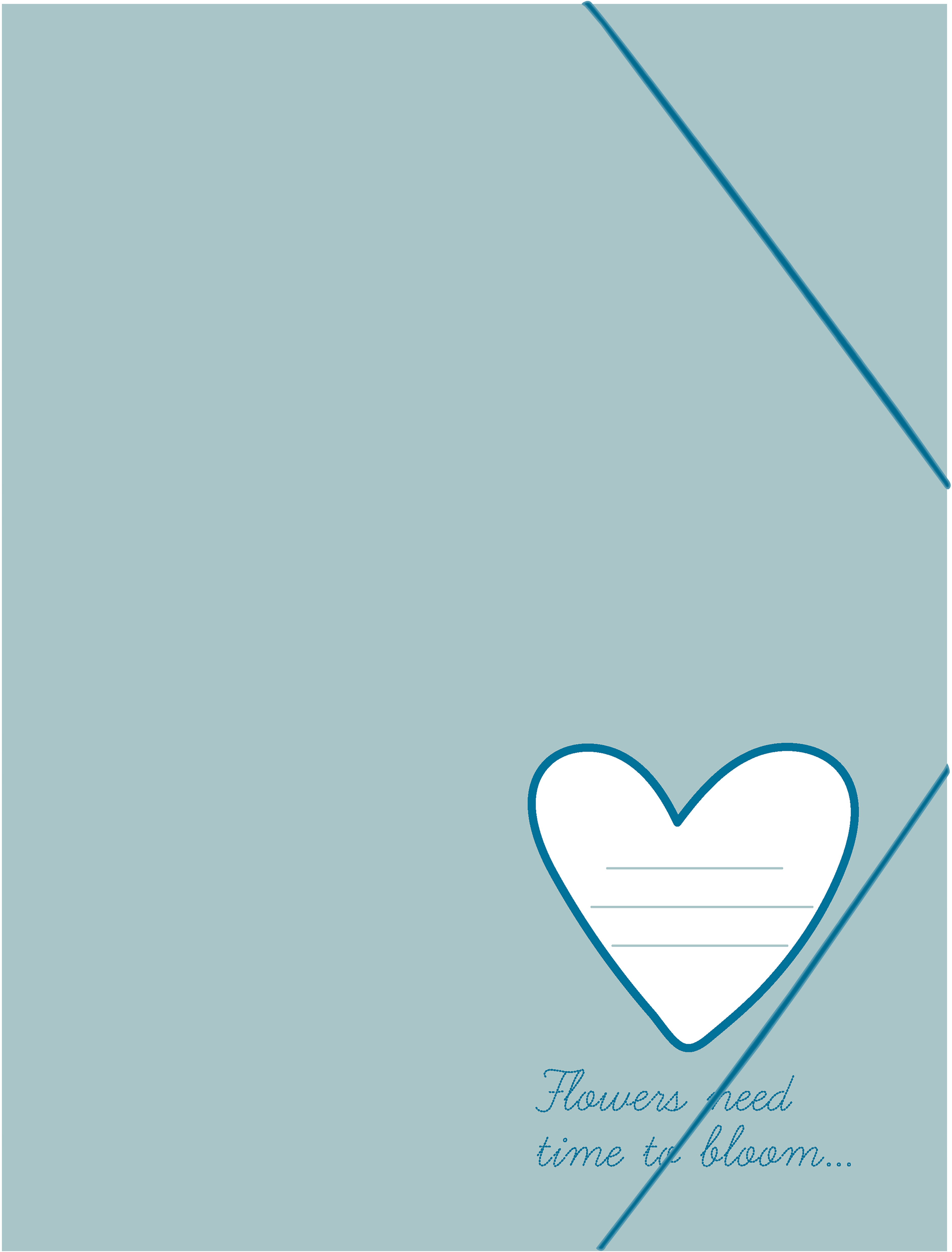 ANCOR Gummibandmappe A4 117769 B'LOG SWEET BLUE, Hearts