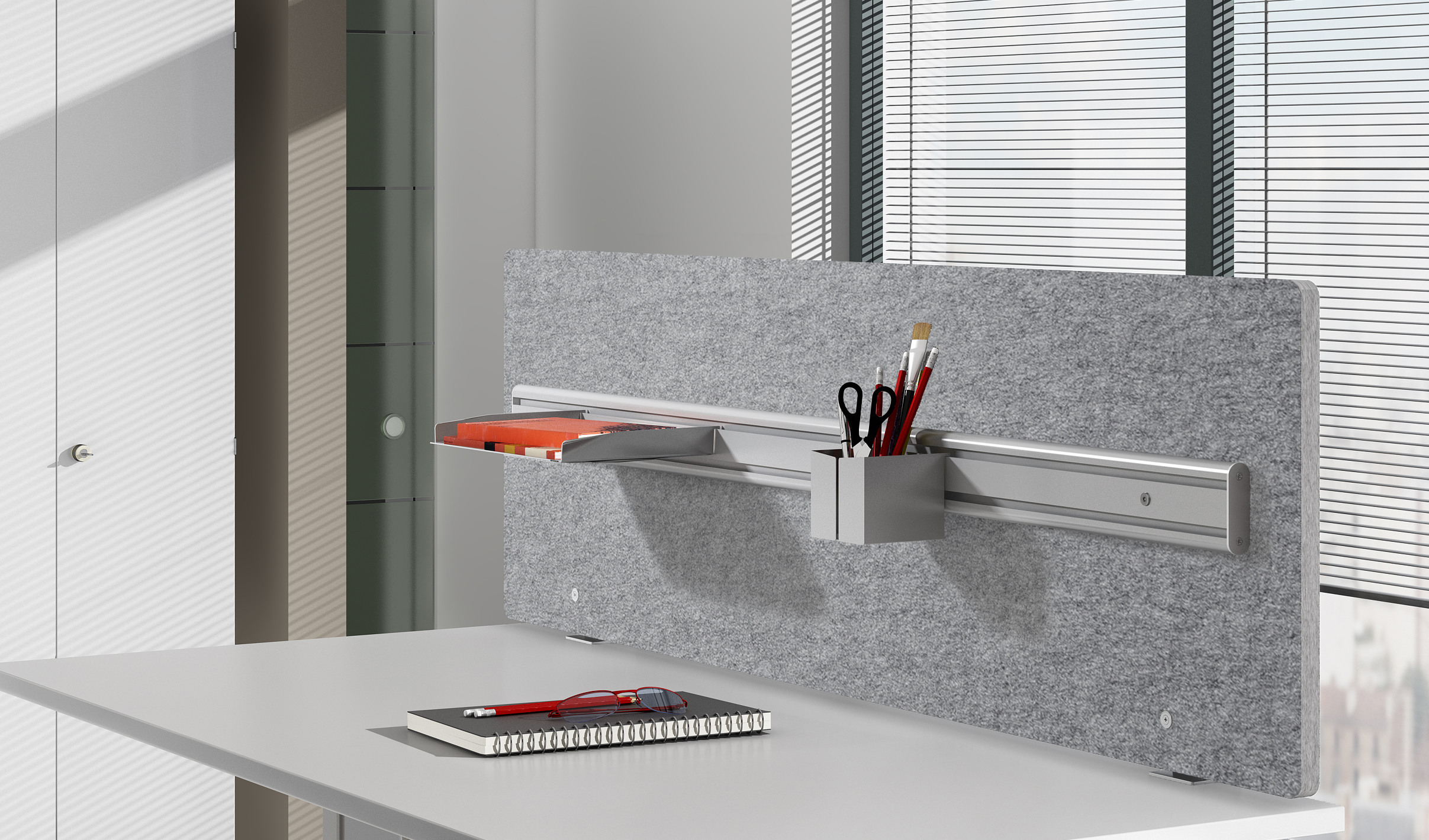 APOLLO Organisations-Set VORGSET/S grau, für Trennwand 3-teilig