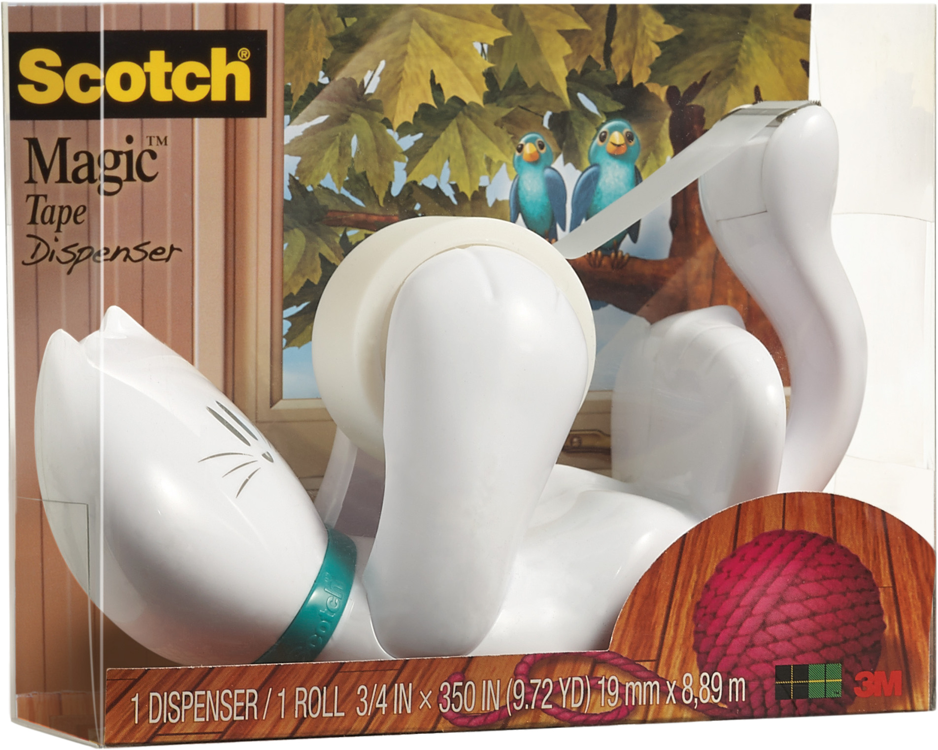 SCOTCH Magic Tape 810 19mmx8.9m C39 Dispenser Katze weiss