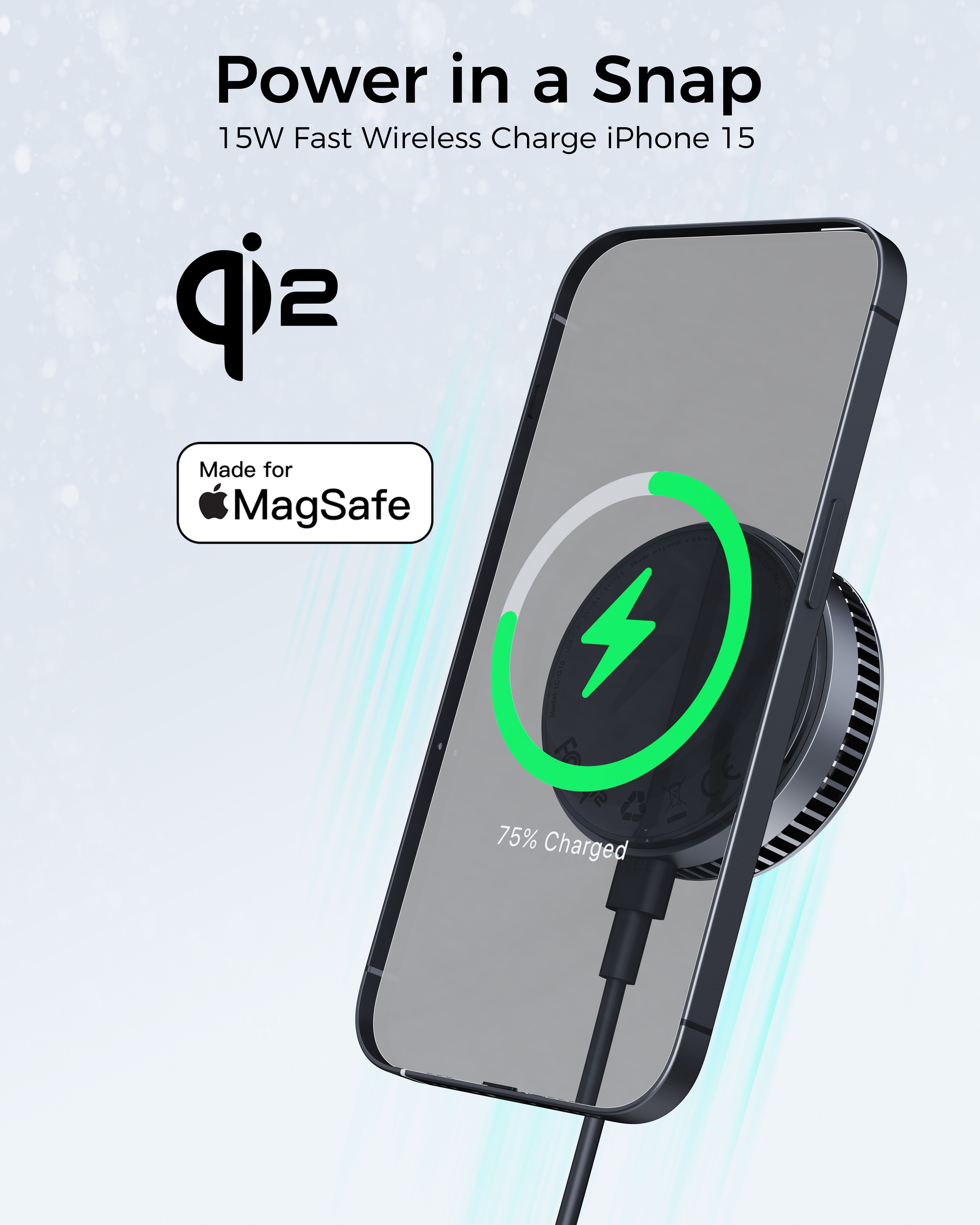 AUKEY MagFusion GameFrost LC-G10 Magnetic Wirel. Charger 15W
