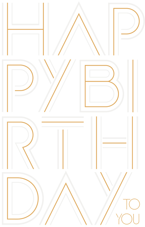 ABC Geburtstagskarte B6 51258 Happy Birthday to you