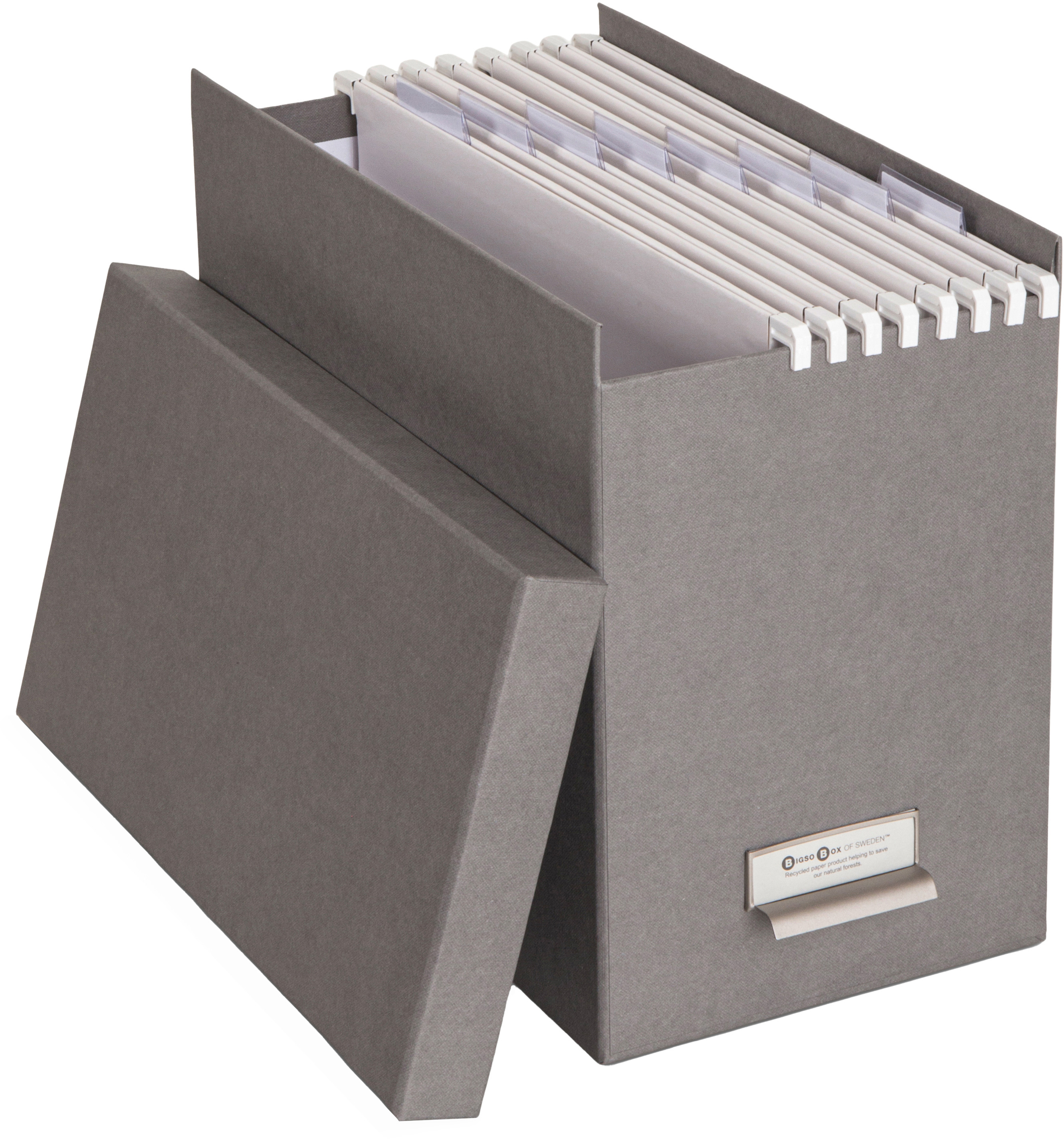 BIGSO BOX OF SWEDEN Hängemappenbox 15859400 8 Hängemappen 35x18.5x27grau