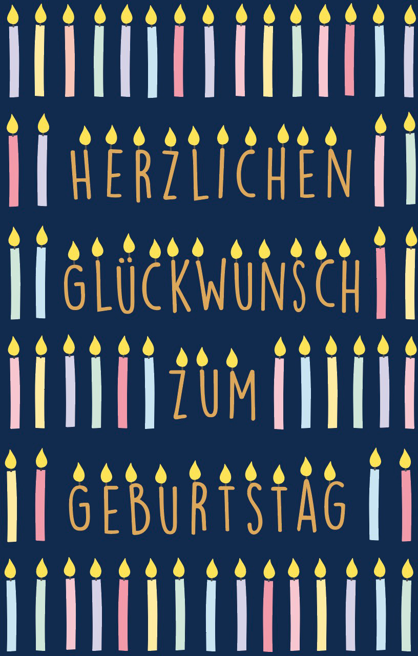 ABC Geburtstagskarte B6 51157 Bunte Kerzen